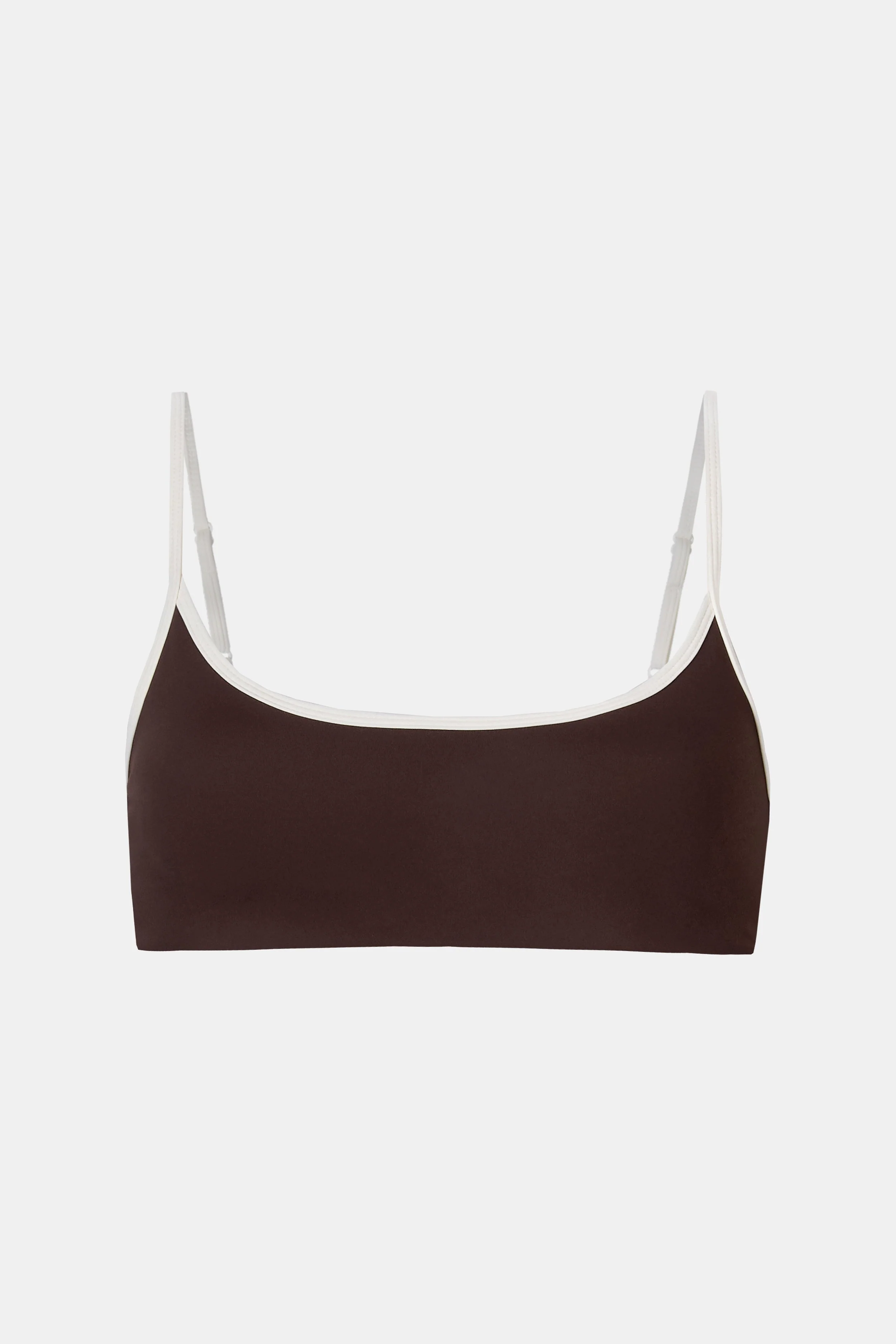 Base Contrast Trim Cami Bra - Carob/Tofu - Image 9