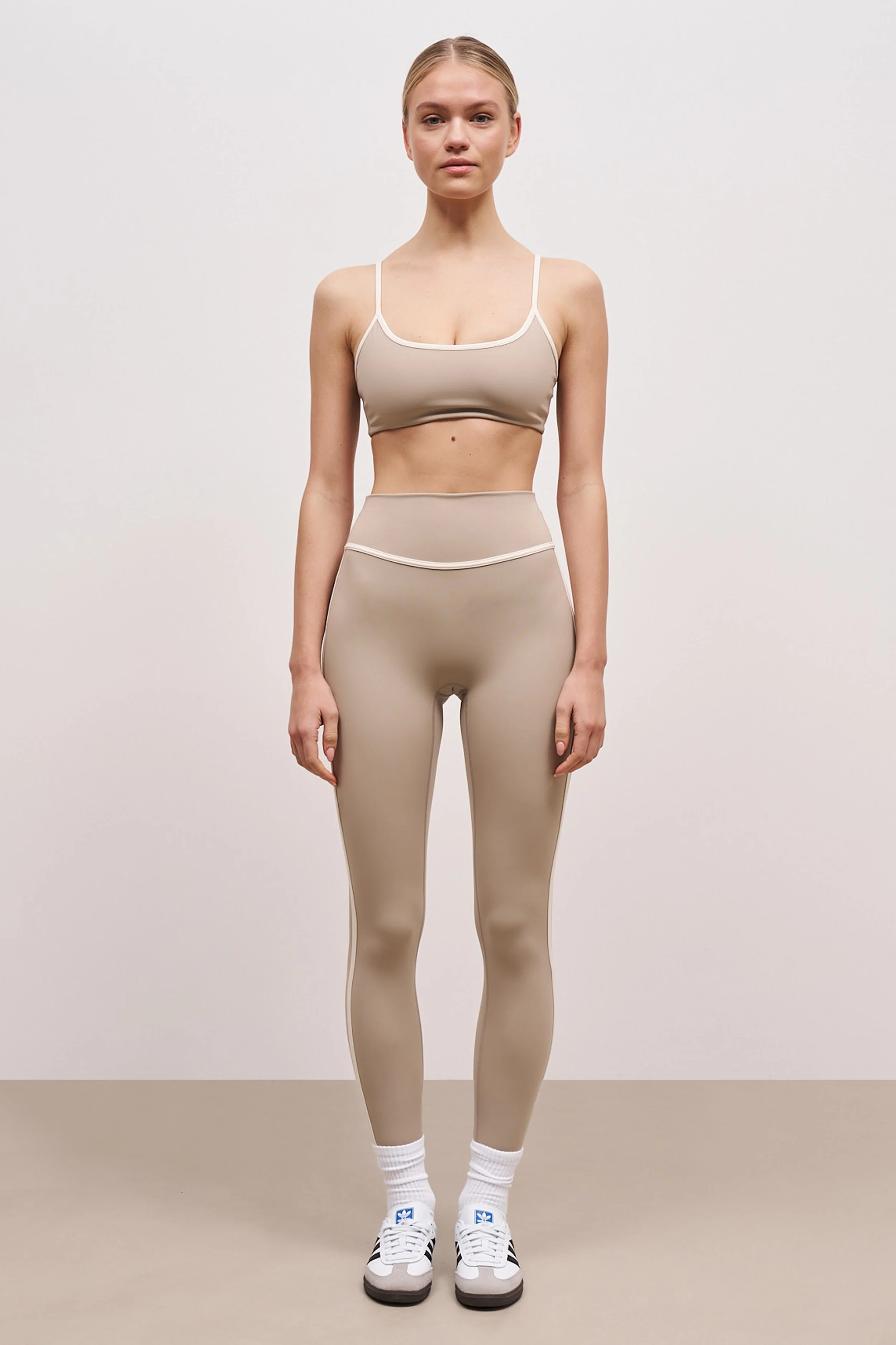 Base Contrast Trim Cami Bra - Taupe/Tofu - Image 3