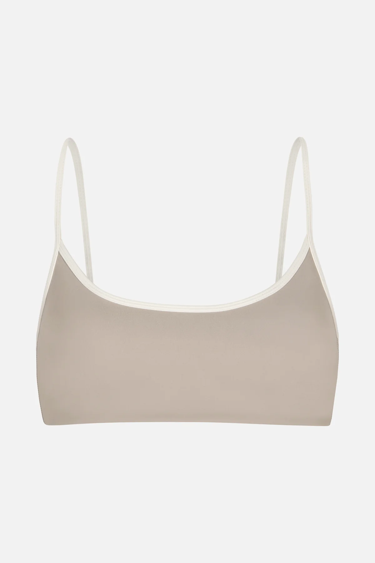 Base Contrast Trim Cami Bra - Taupe/Tofu - Image 7