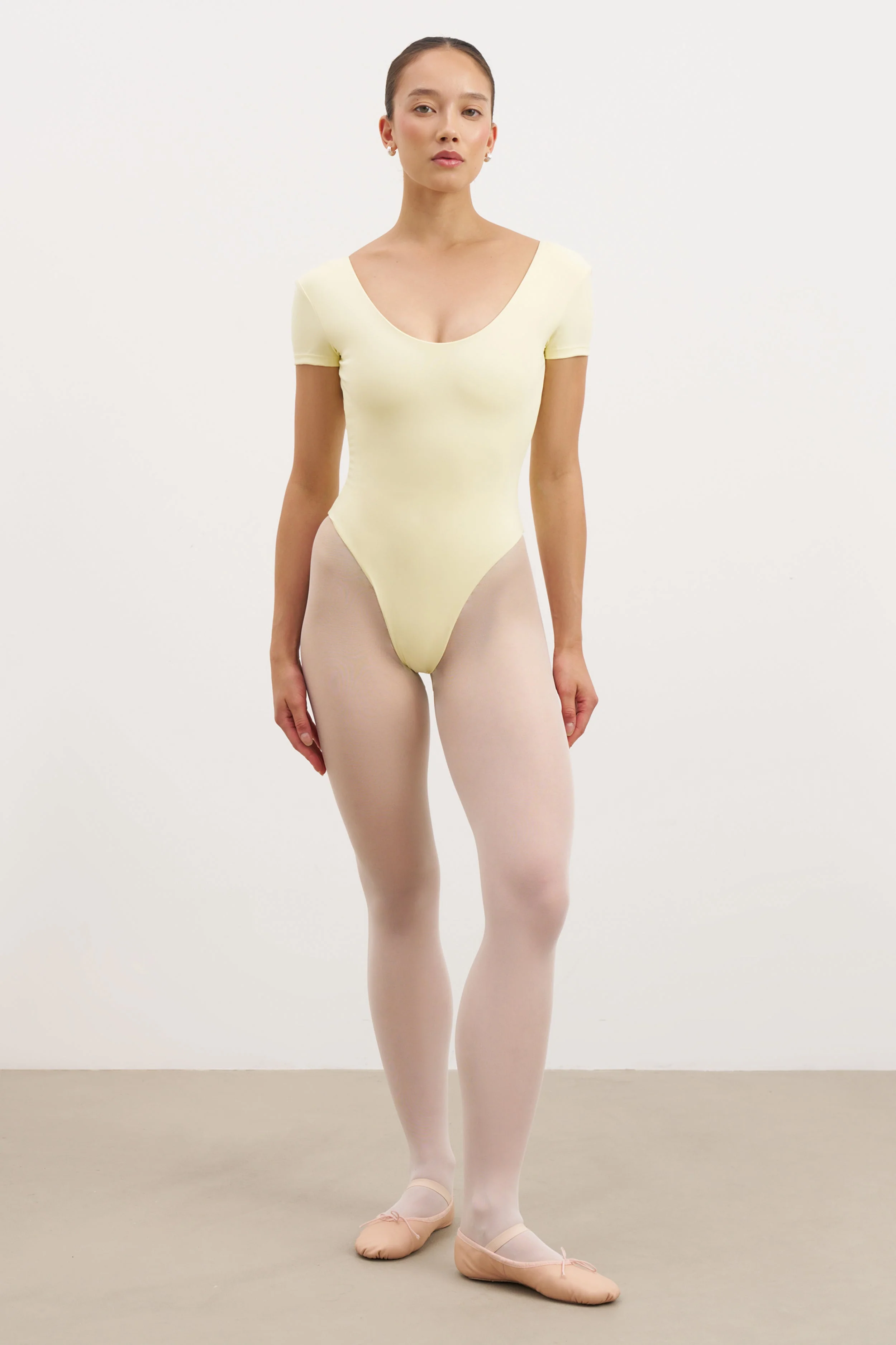 Base Sculpting Cross Back Bodysuit - Buttermilk - Image 3