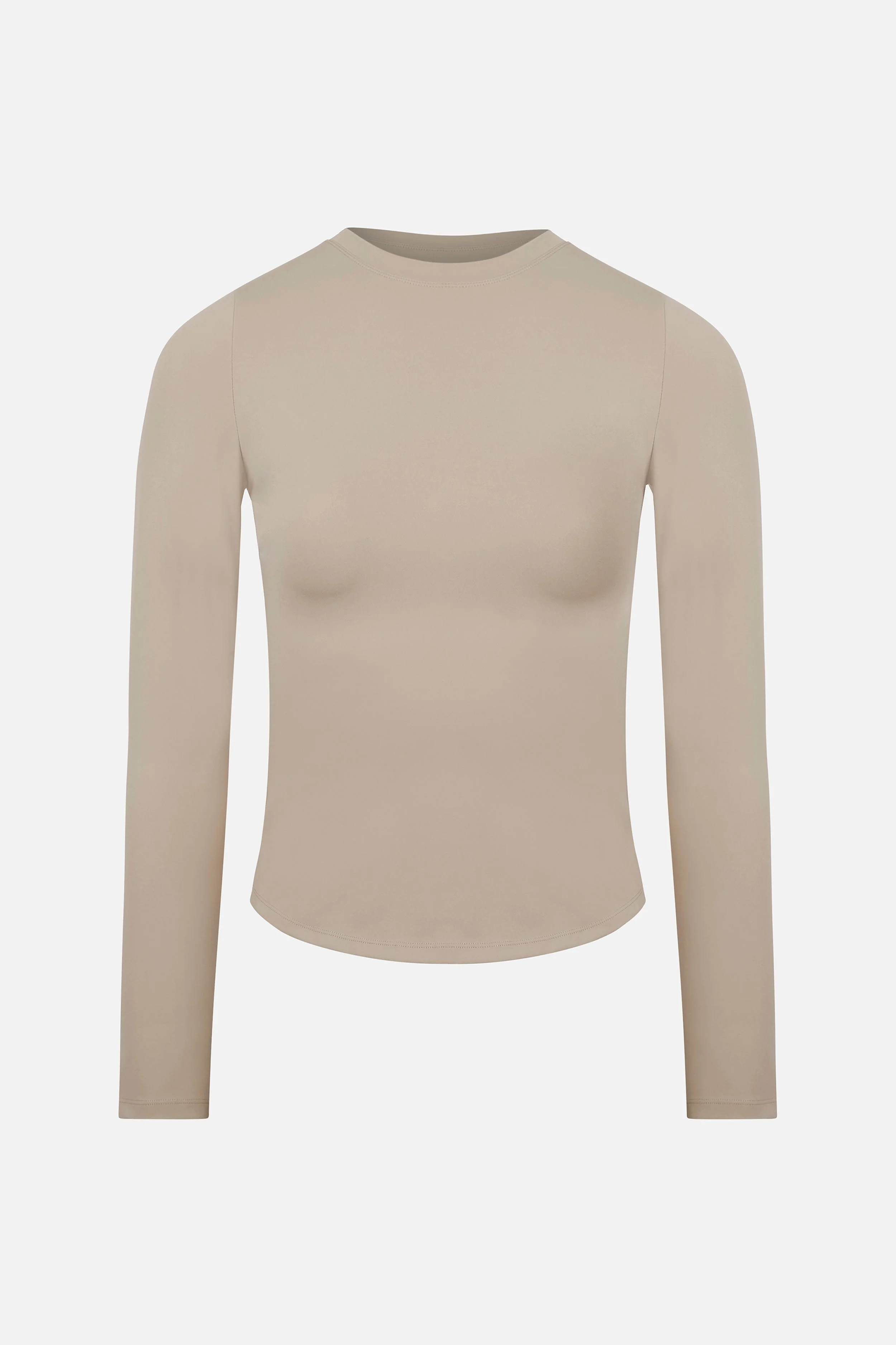 Base Sculpting Long Sleeve Top - Taupe - Image 7