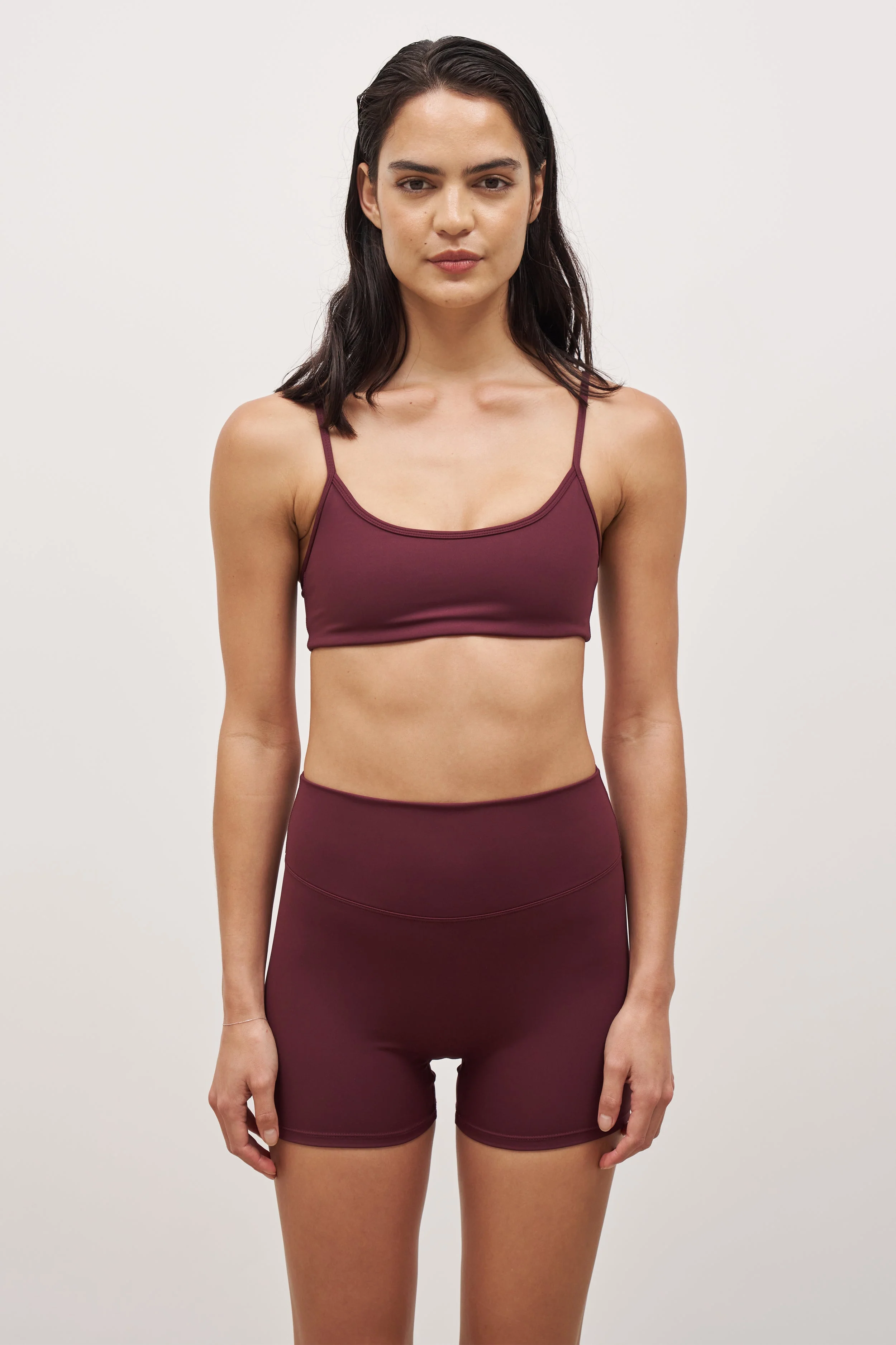 Base Sculpting Shorts - Merlot - Image 3