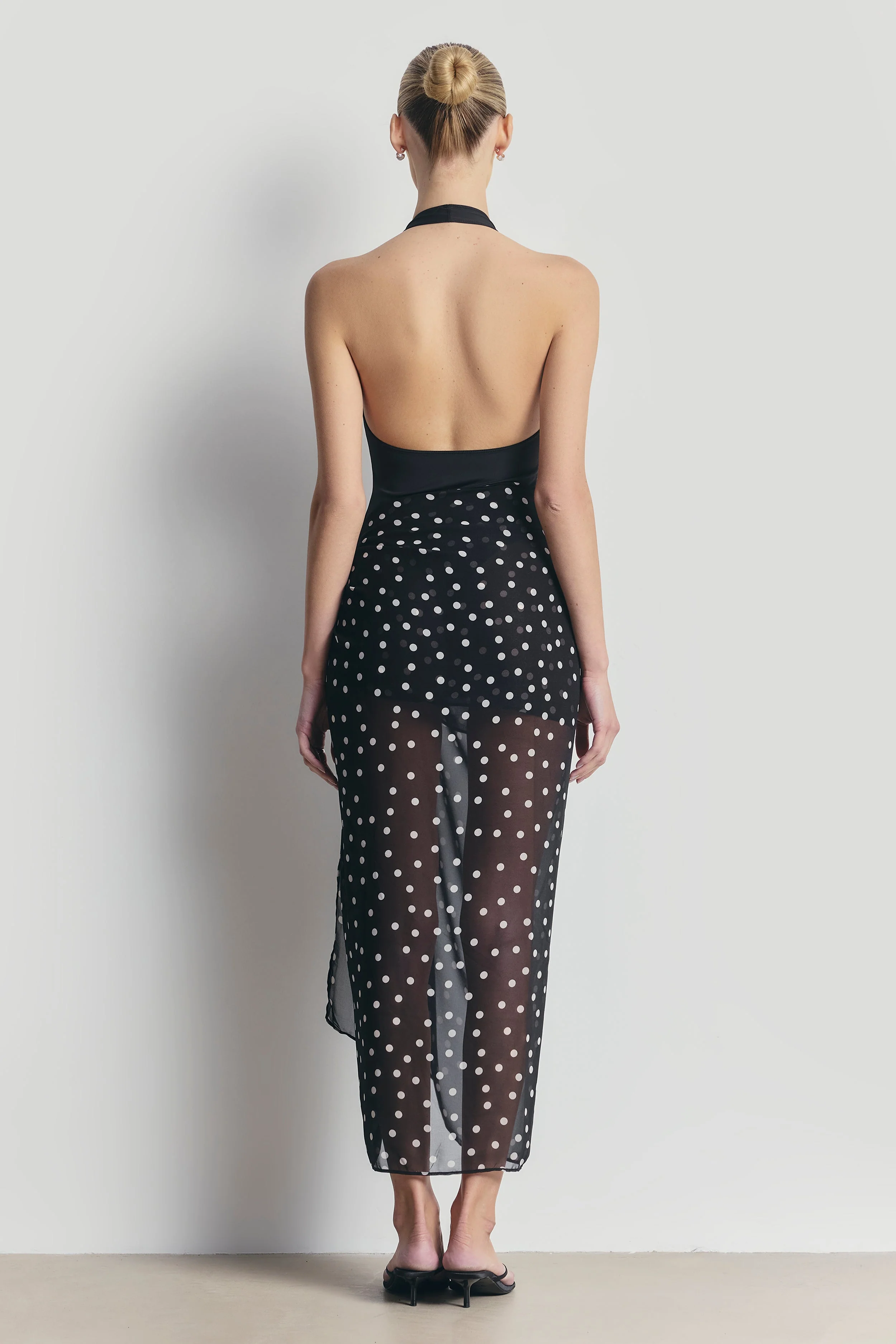 Chiffon Maxi Polka Dot Sarong Scarf - Maxi Polka Dot - Image 2