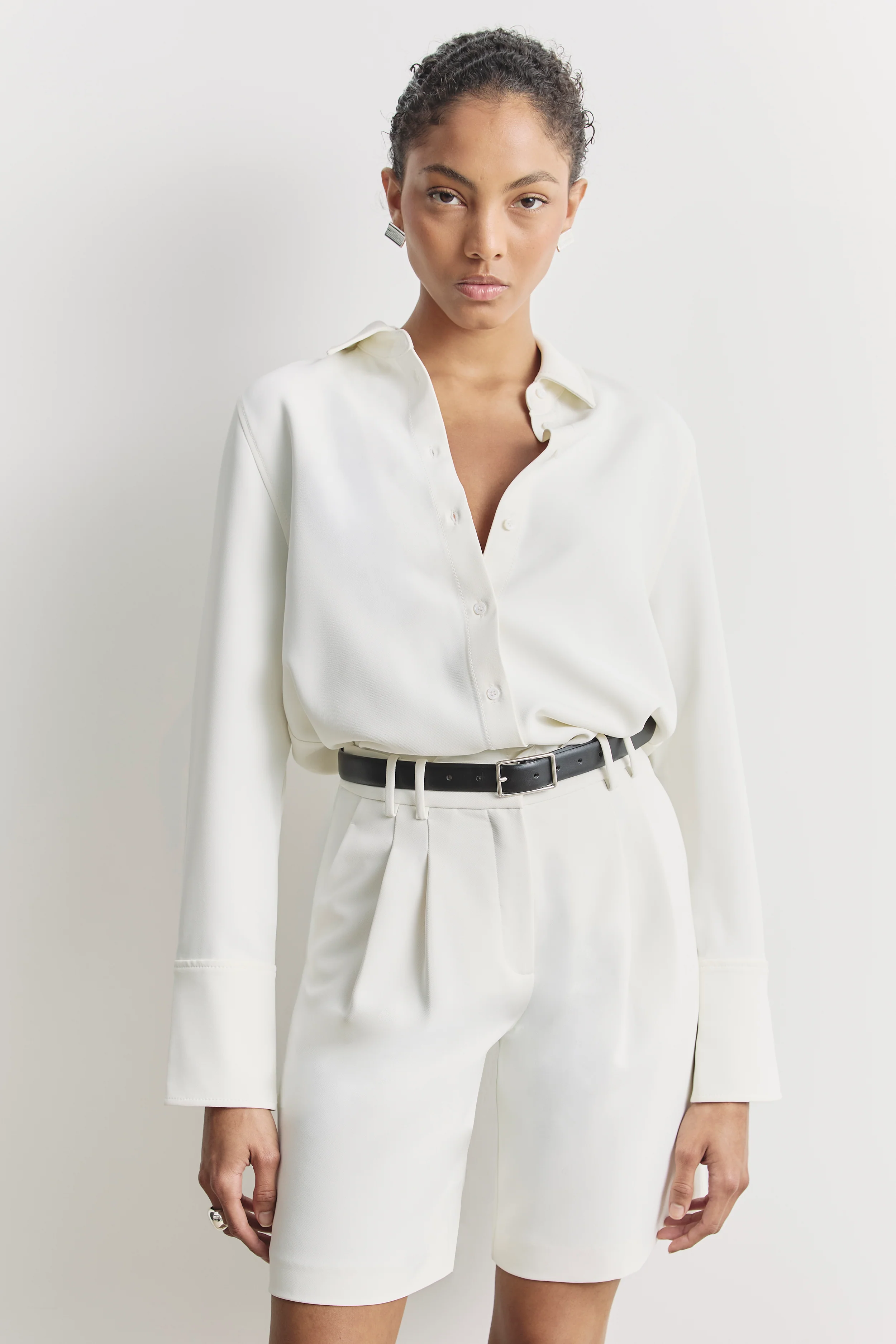 Effortless Oversized Shirt - White