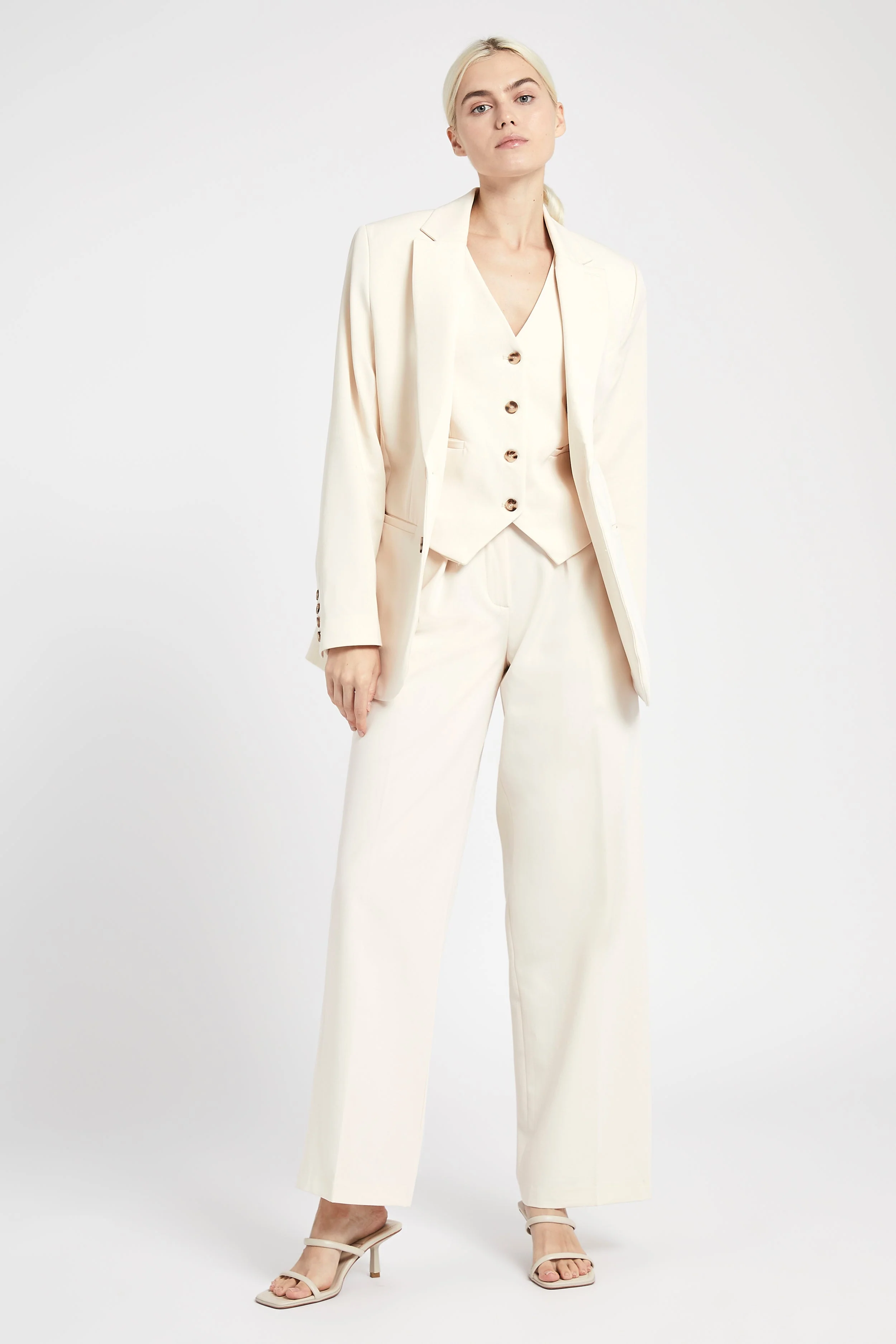 Oversized Dad Blazer - Ecru - Image 6