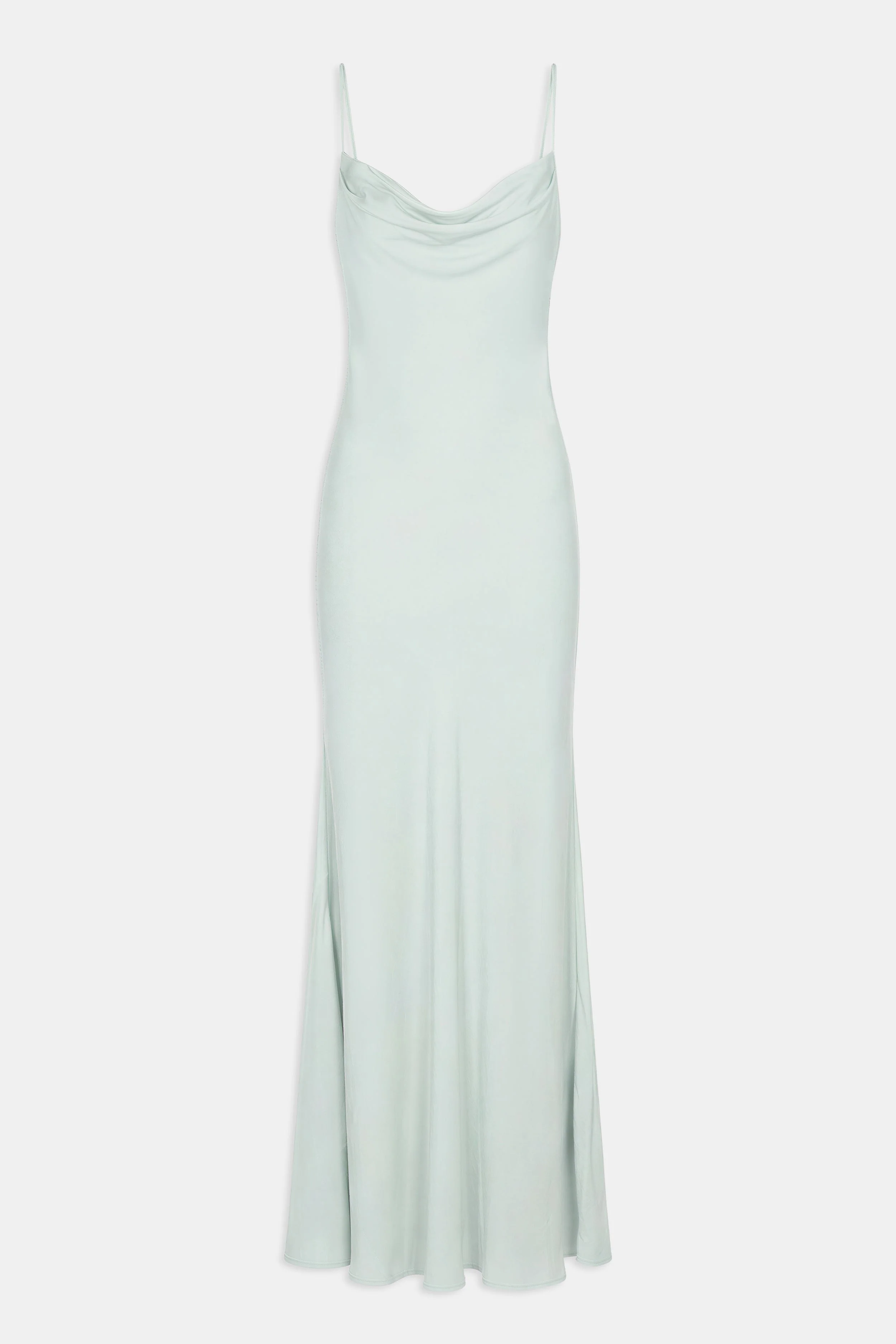Ruched Chiffon Maxi Dress - Mint - Image 9
