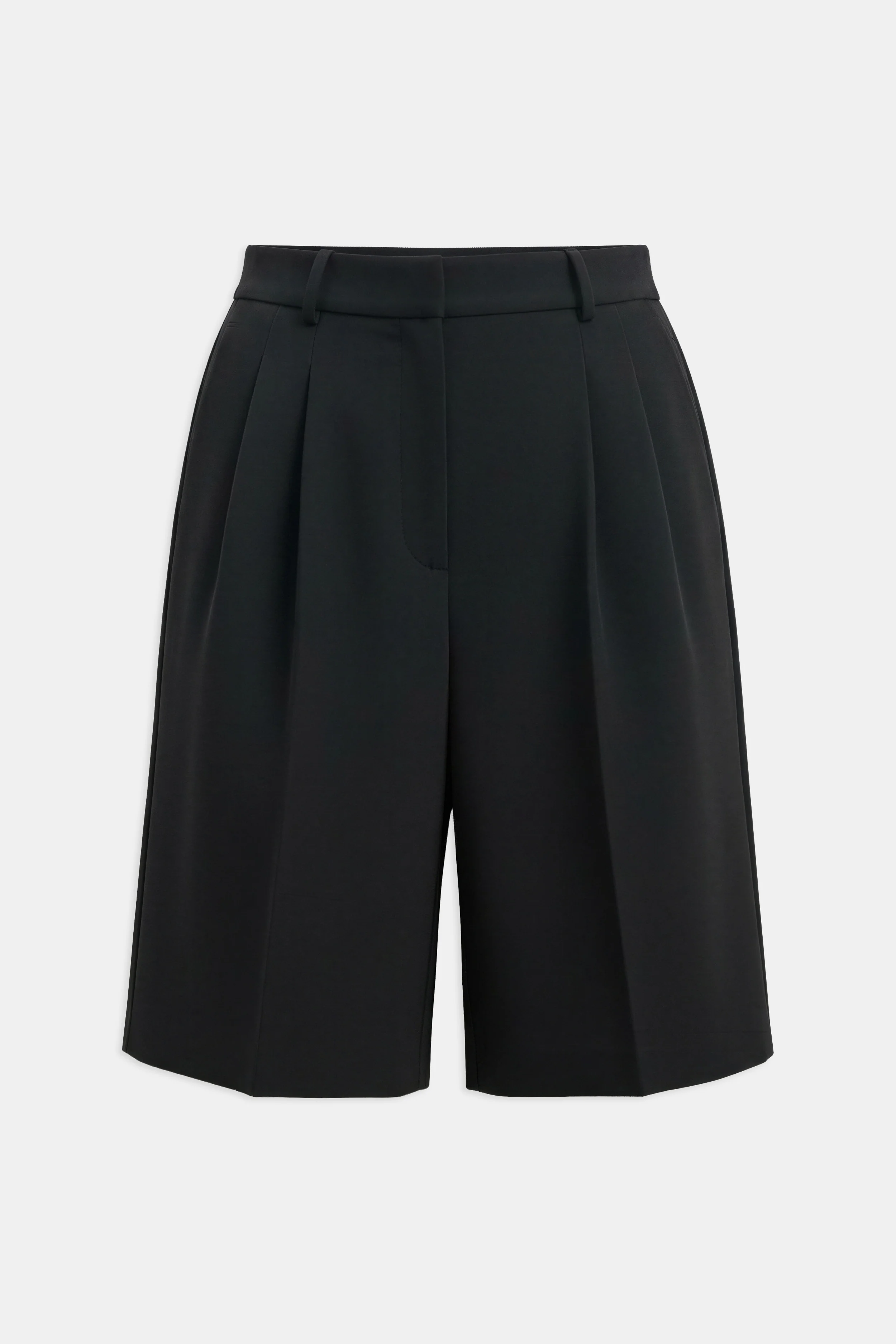 Satin Detail Longline Shorts - Black - Image 10