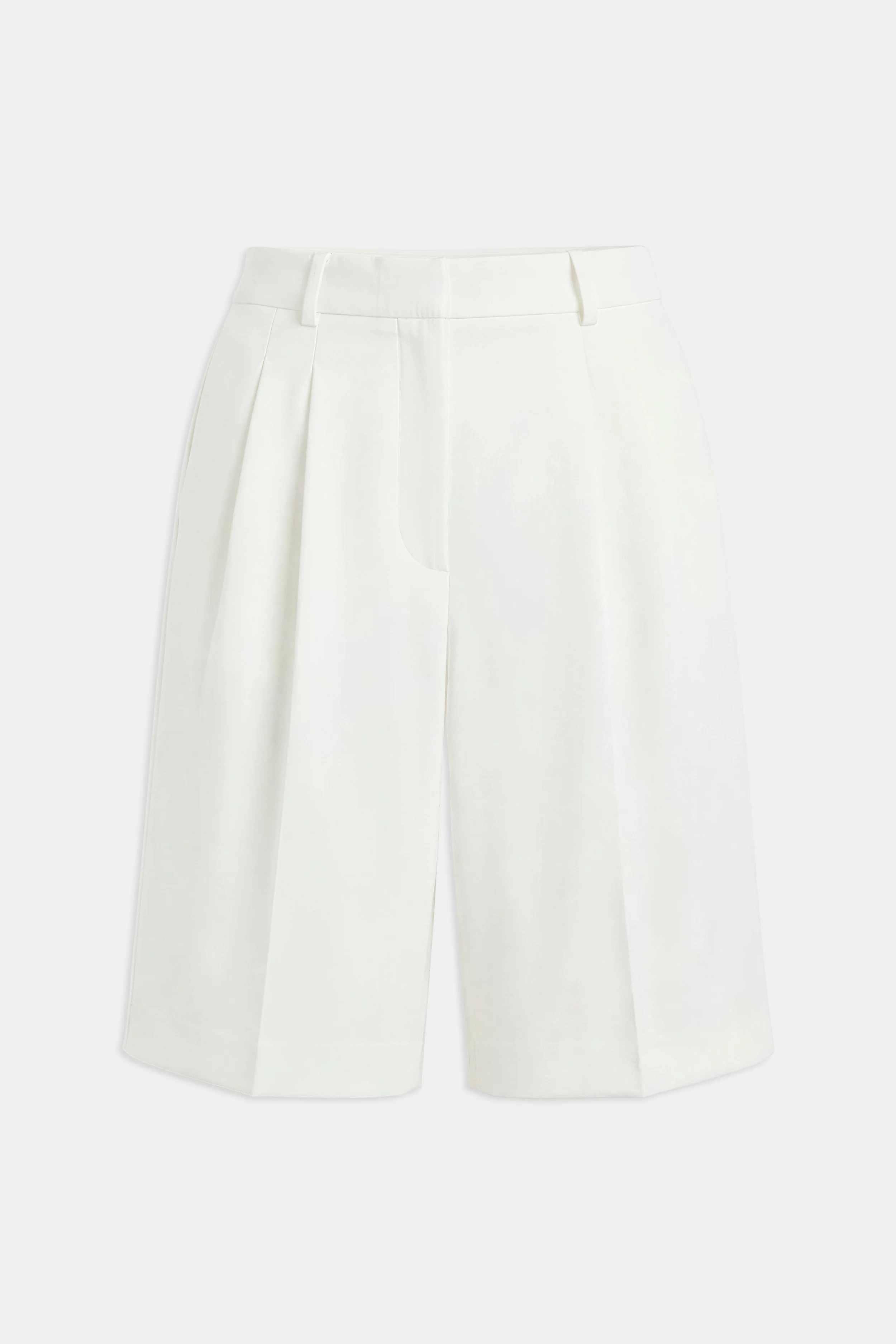 Satin Detail Longline Shorts - White - Image 9