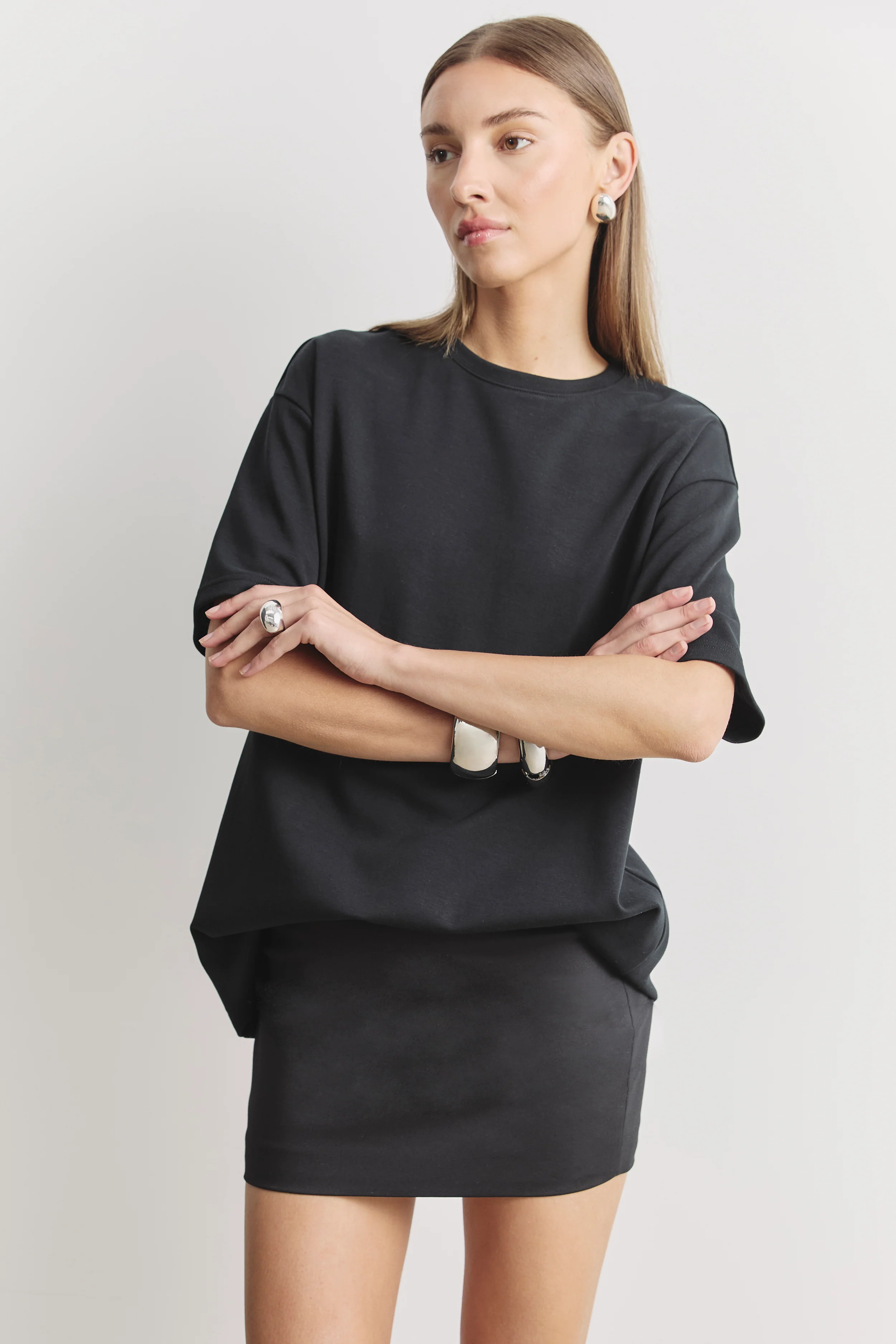 Tailored Micro Mini Skirt - Black - Image 5