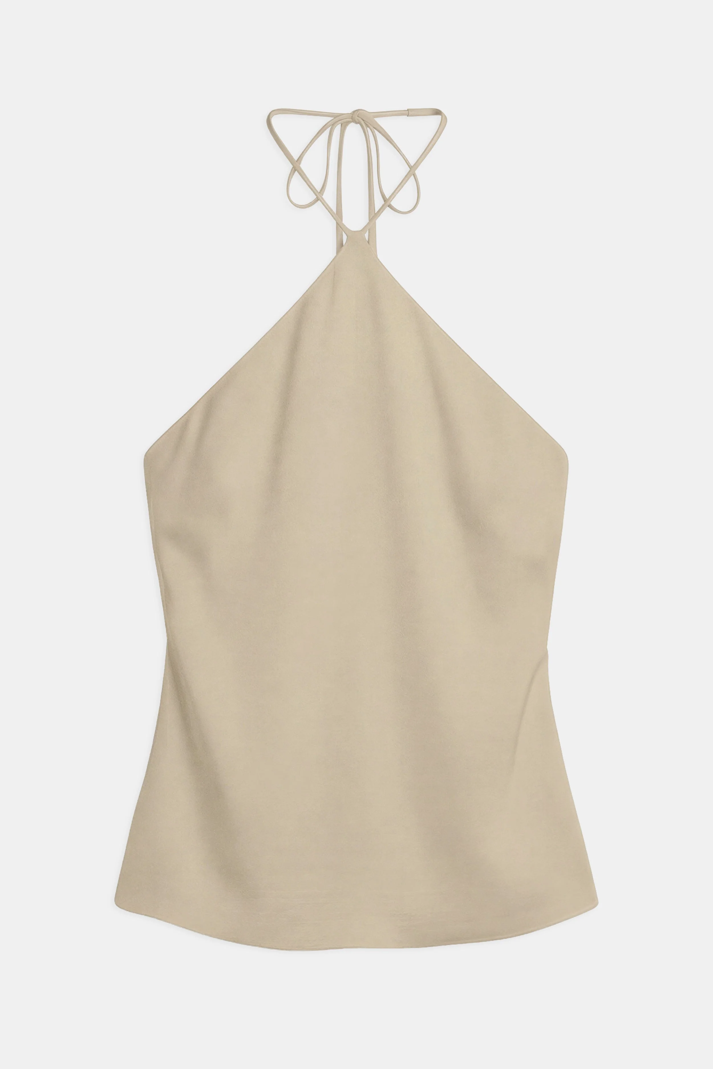 Tailored Satin Halterneck Top - Bronze - Image 8